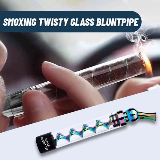 🎄Christmas Promotion-49% OFF🎄Portable Easy-To-Clean Twisted Glass Blunt Pip